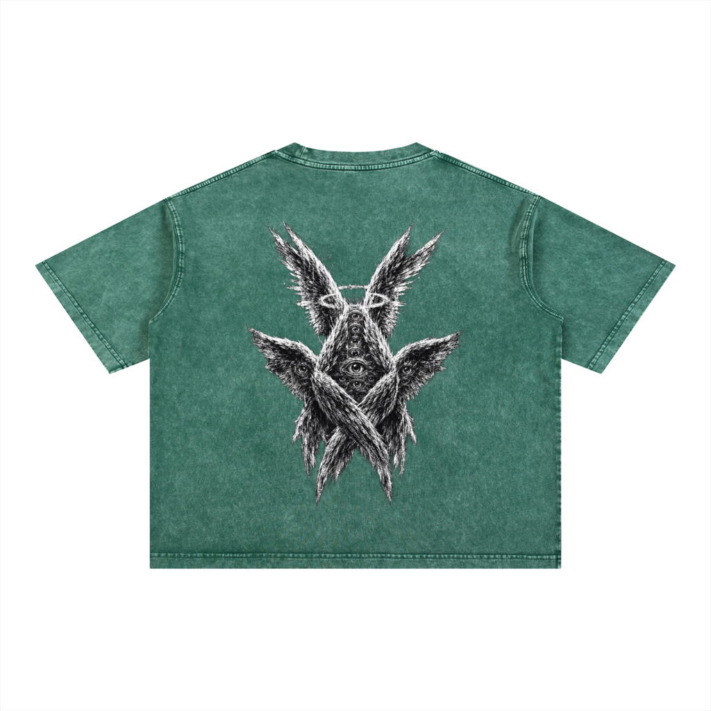 Angels - Christian Tee - Mineral Wash Boxy Cotton T-Shirt