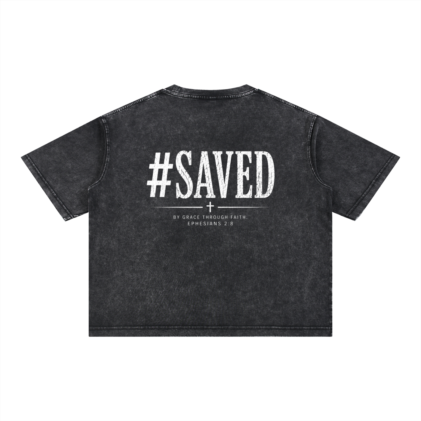 #SAVED - Christian Tee - Mineral Wash Boxy Cotton T-Shirt
