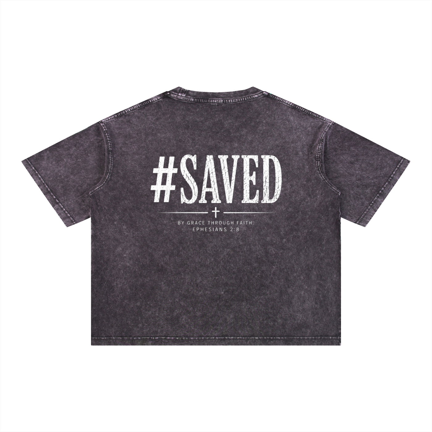 #SAVED - Christian Tee - Mineral Wash Boxy Cotton T-Shirt