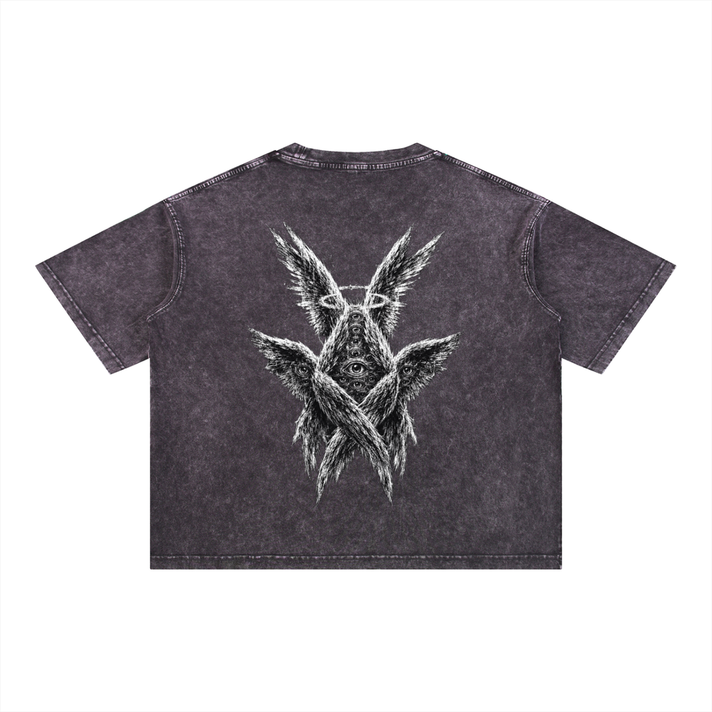 Angels - Christian Tee - Mineral Wash Boxy Cotton T-Shirt