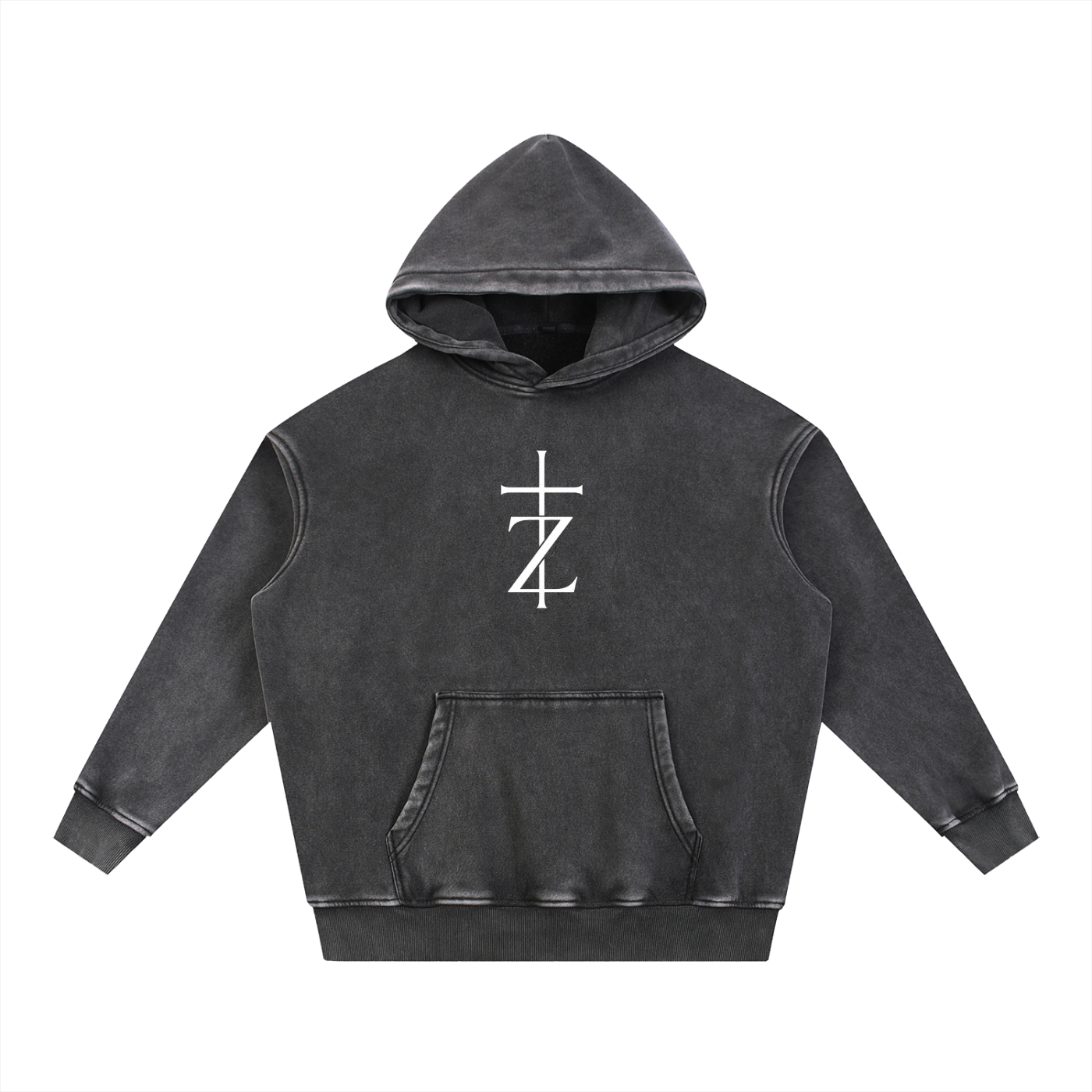 #SAVED - Christian Hoodie - Snow Wash Fleece Oversize Hoodie