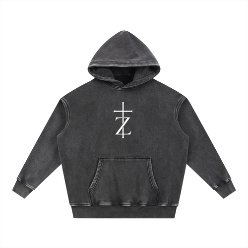 #SAVED - Christian Hoodie - Snow Wash Fleece Oversize Hoodie