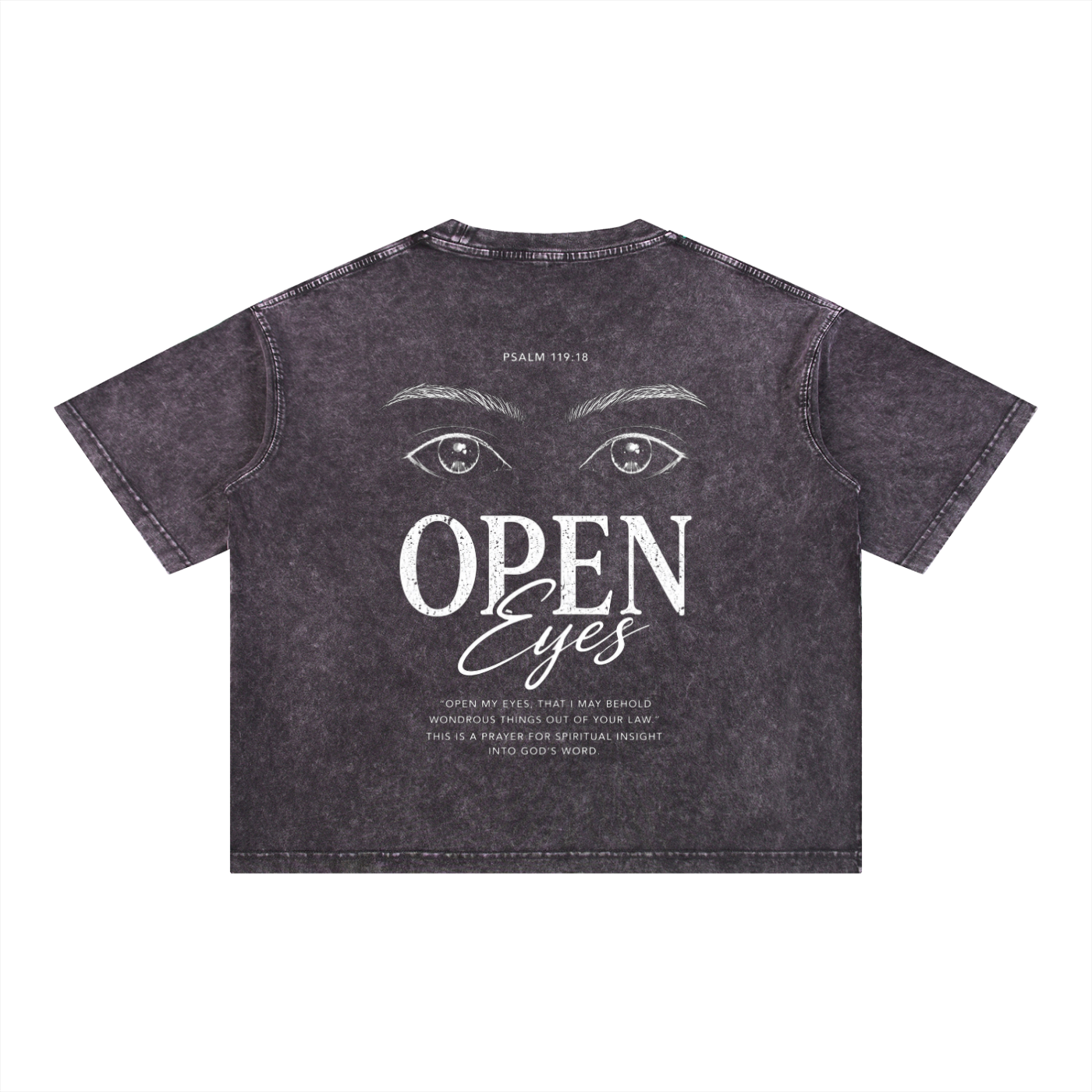 Open Eyes - Christian Tee - Mineral Wash Boxy Cotton T-Shirt