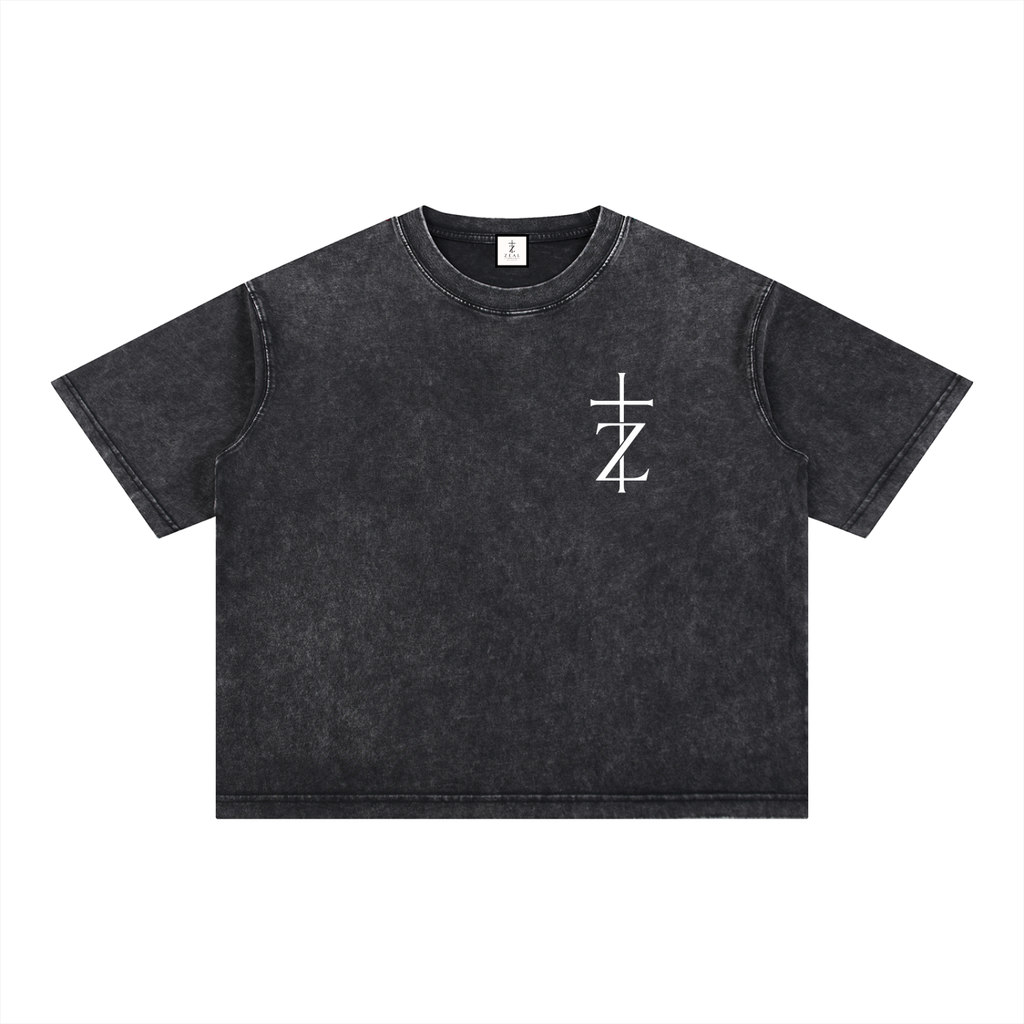 Yahweh - Christian Tee - Mineral Wash Boxy Cotton T-Shirt