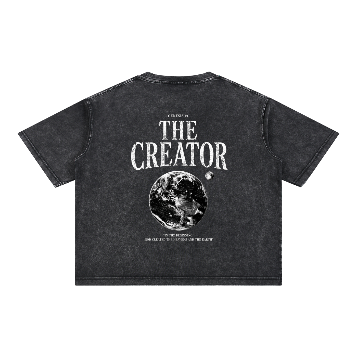 The Creator - Christian Tee - Mineral Wash Boxy Cotton T-Shirt
