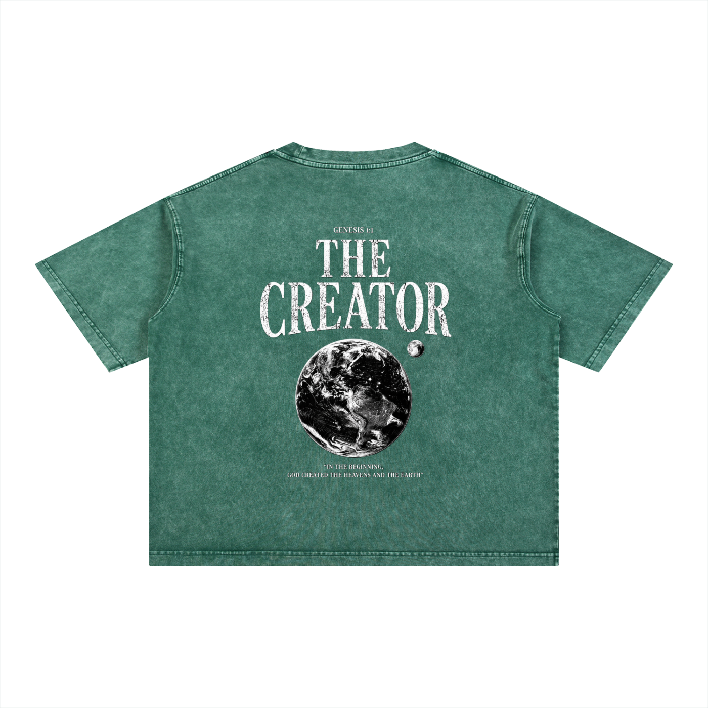 The Creator - Christian Tee - Mineral Wash Boxy Cotton T-Shirt