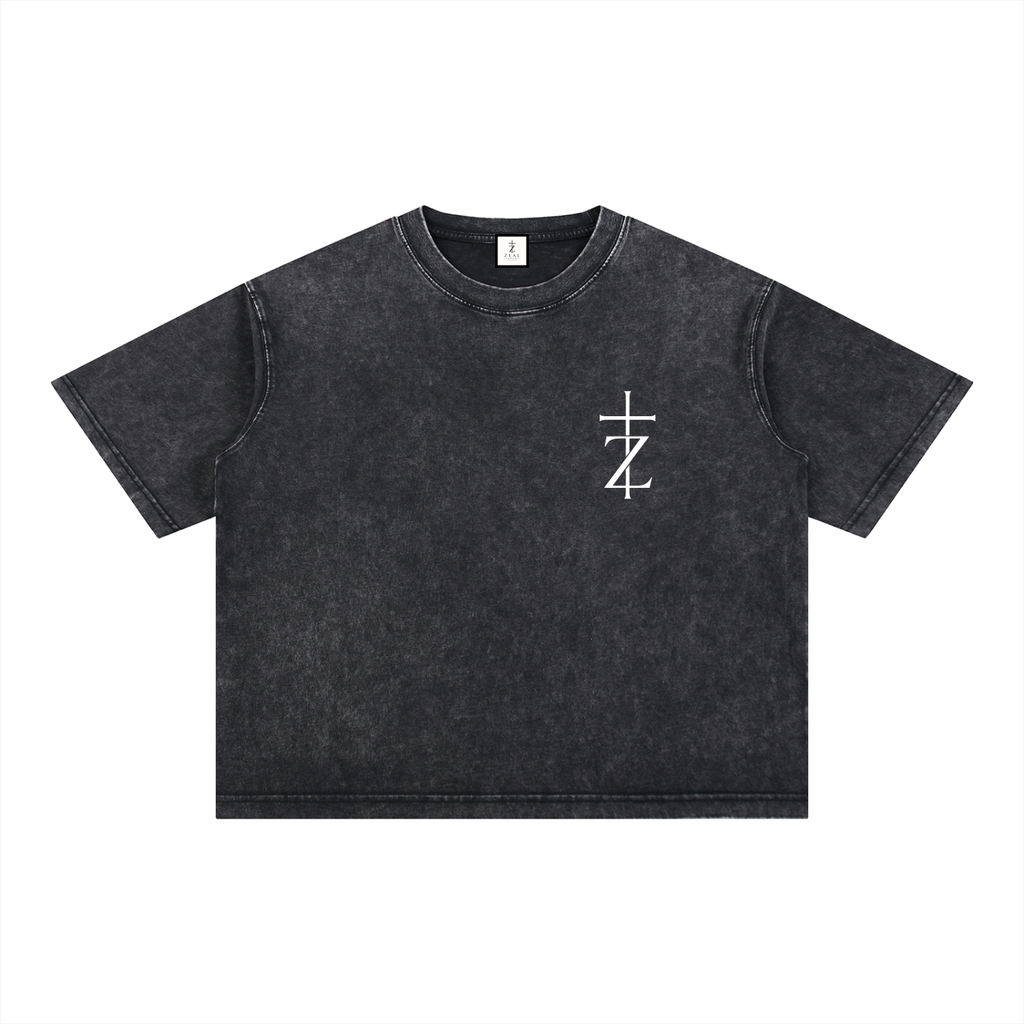 The Creator - Christian Tee - Mineral Wash Boxy Cotton T-Shirt