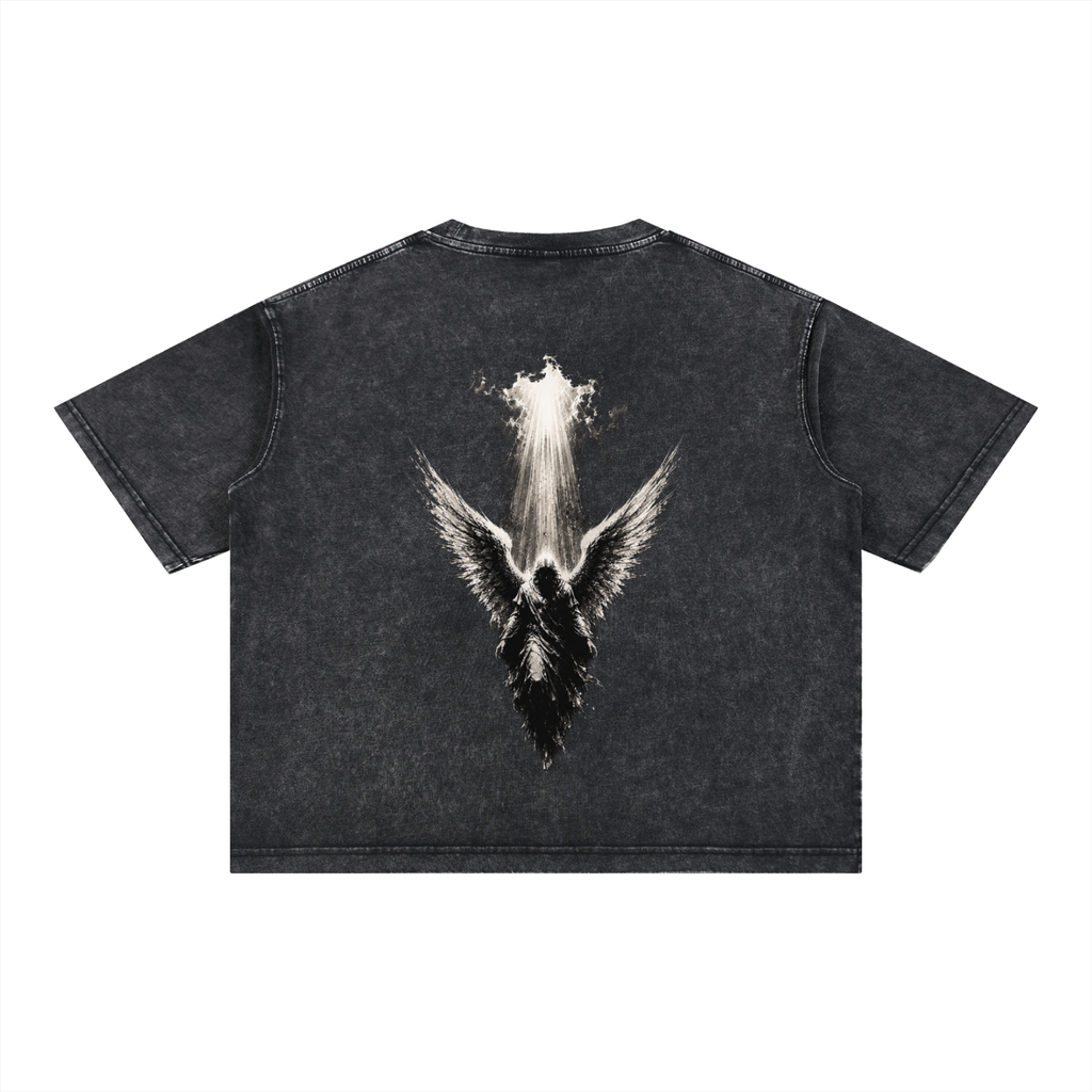 Guardian Angel - Christian Tee - Mineral Wash Boxy Cotton T-Shirt
