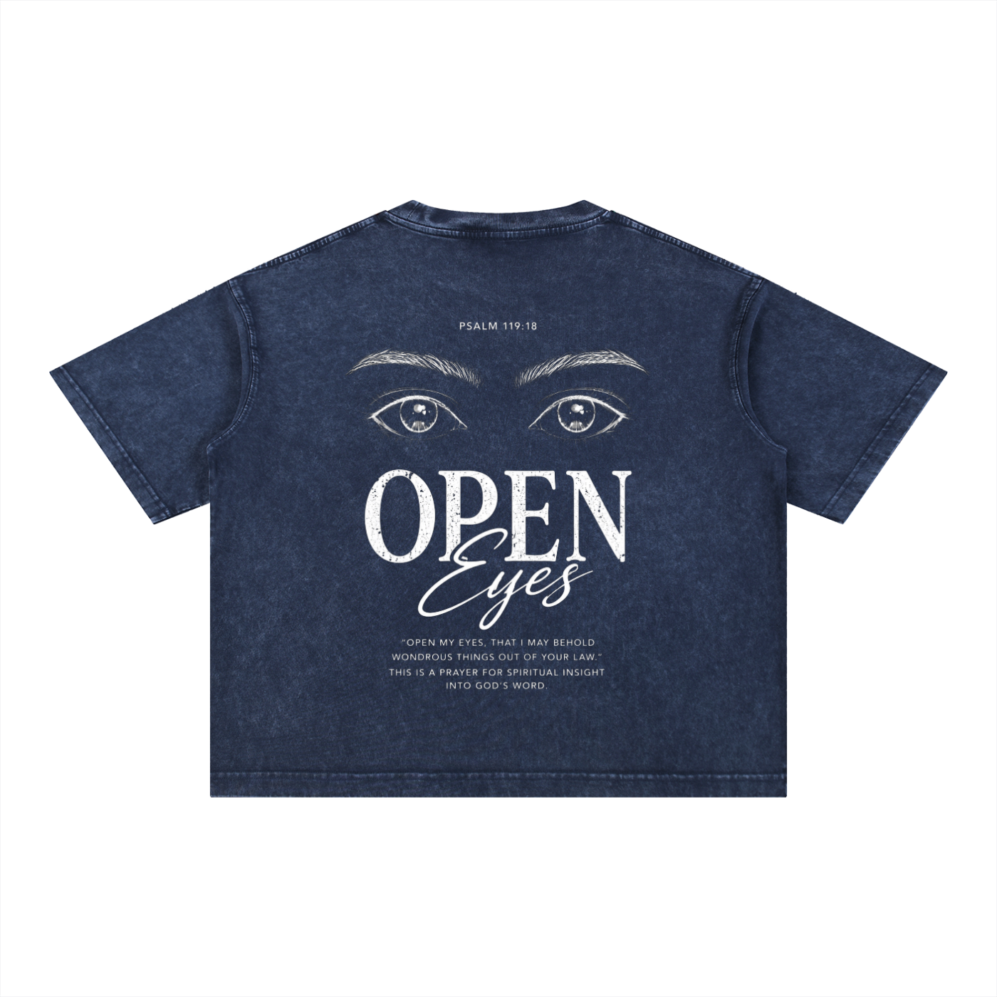 Open Eyes - Christian Tee - Mineral Wash Boxy Cotton T-Shirt
