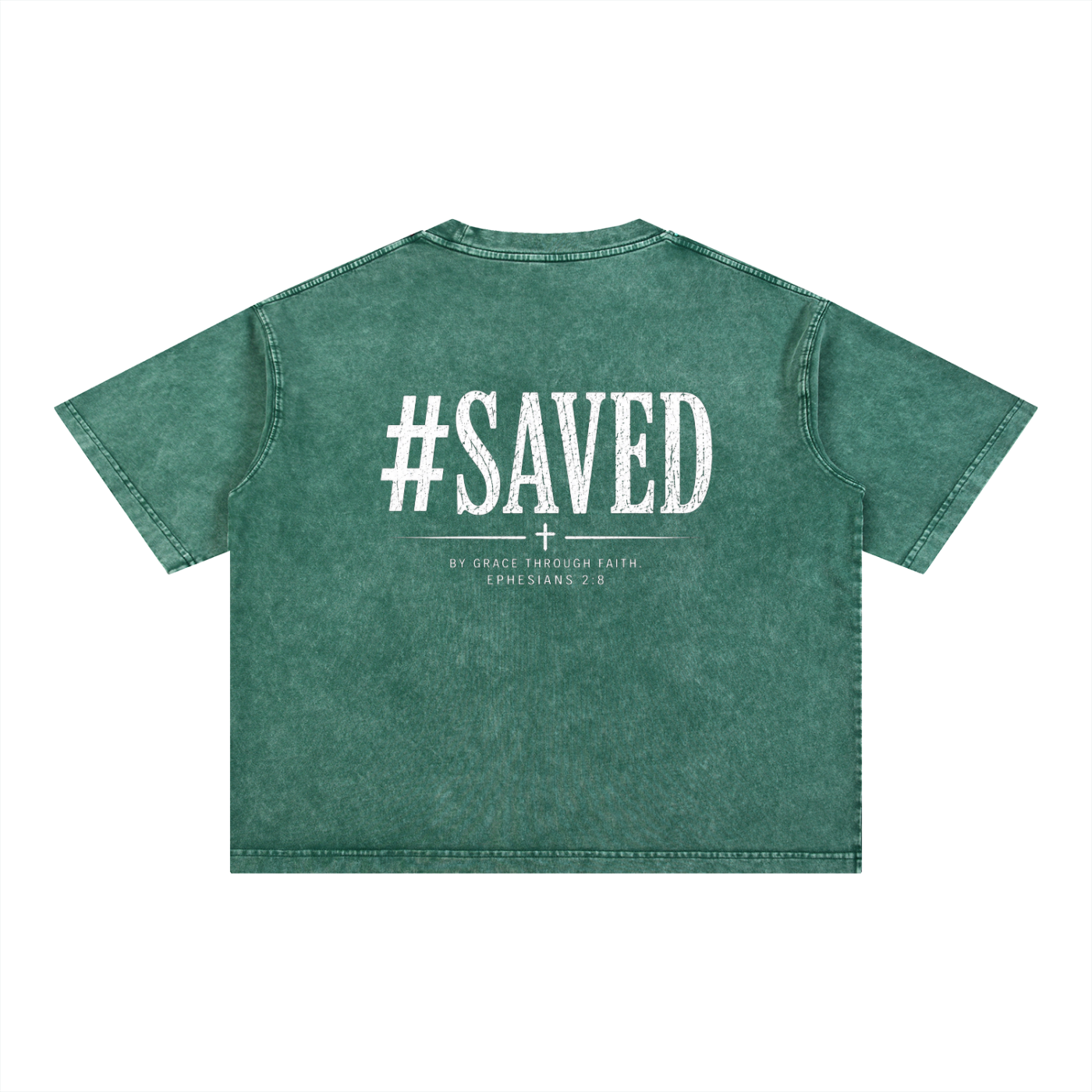 #SAVED - Christian Tee - Mineral Wash Boxy Cotton T-Shirt