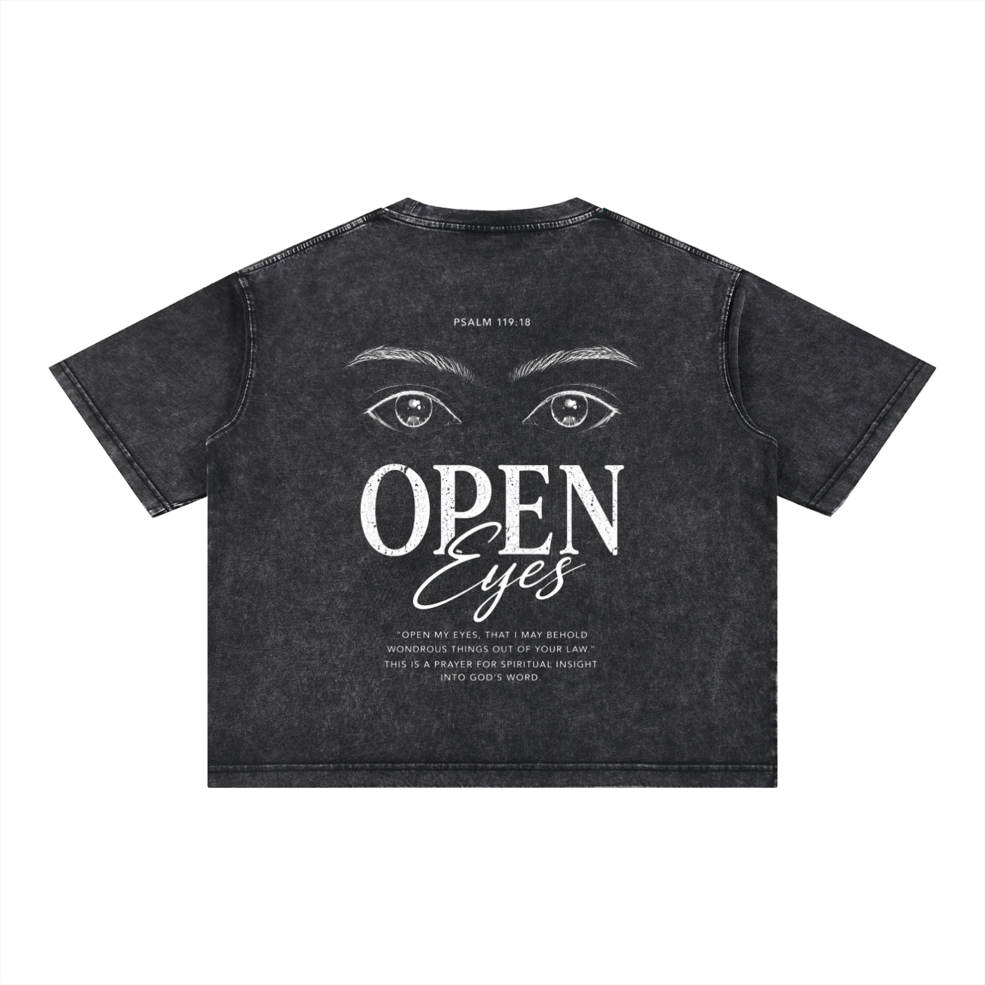 Open Eyes - Christian Tee - Mineral Wash Boxy Cotton T-Shirt