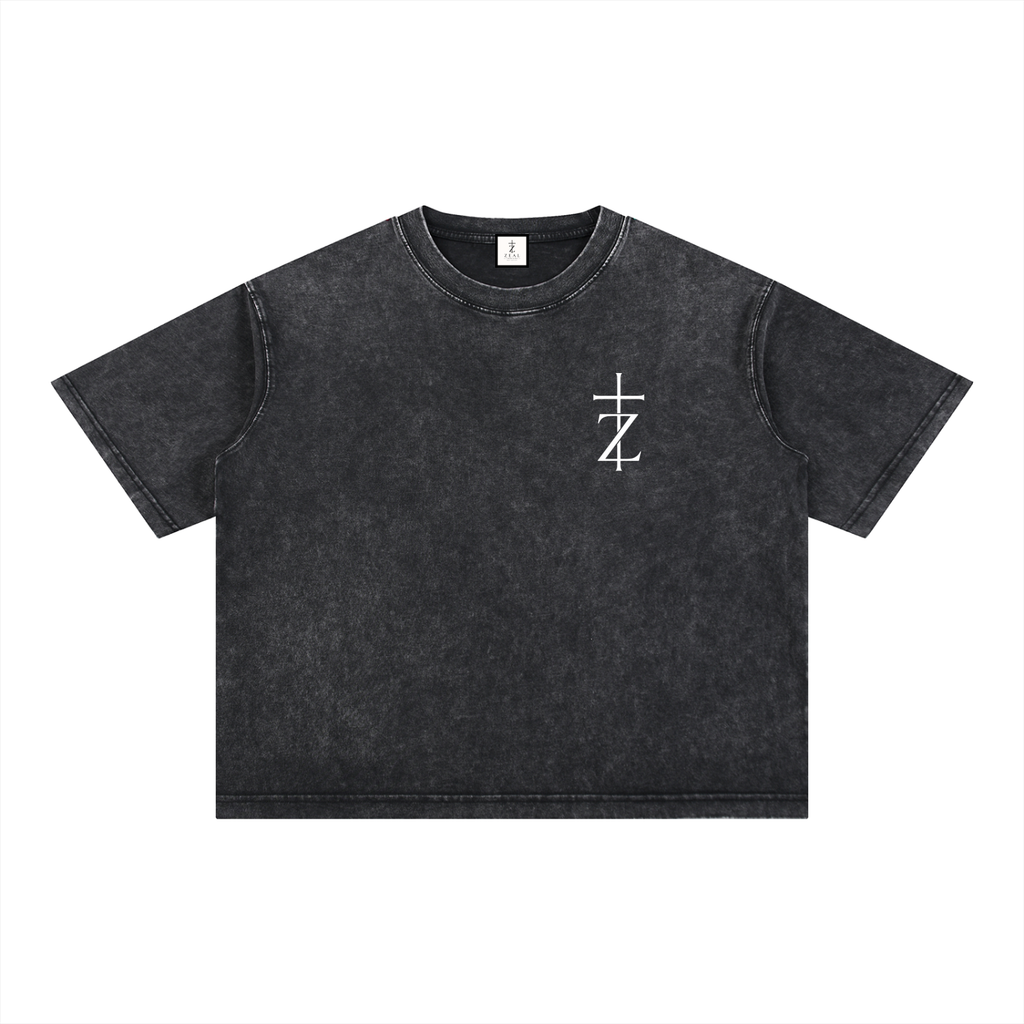 Angels - Christian Tee - Mineral Wash Boxy Cotton T-Shirt