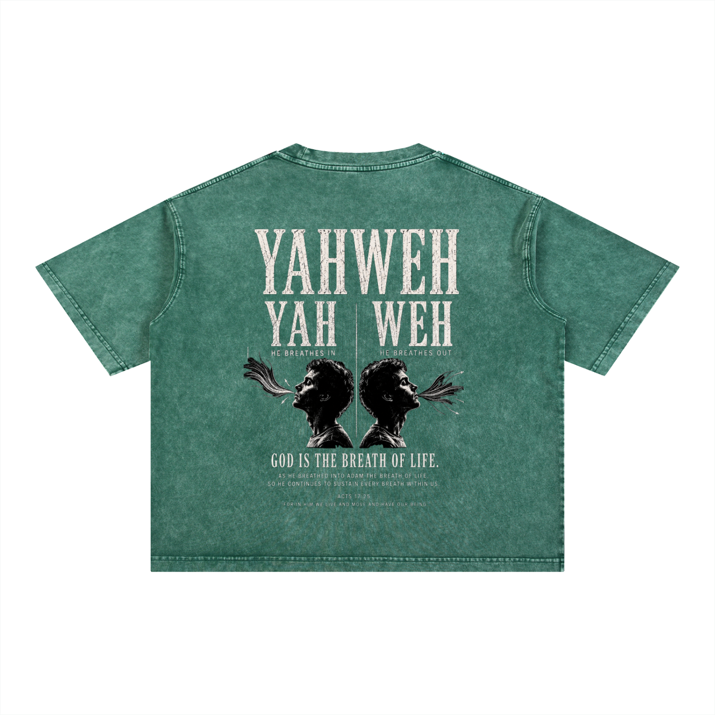 Yahweh - Christian Tee - Mineral Wash Boxy Cotton T-Shirt