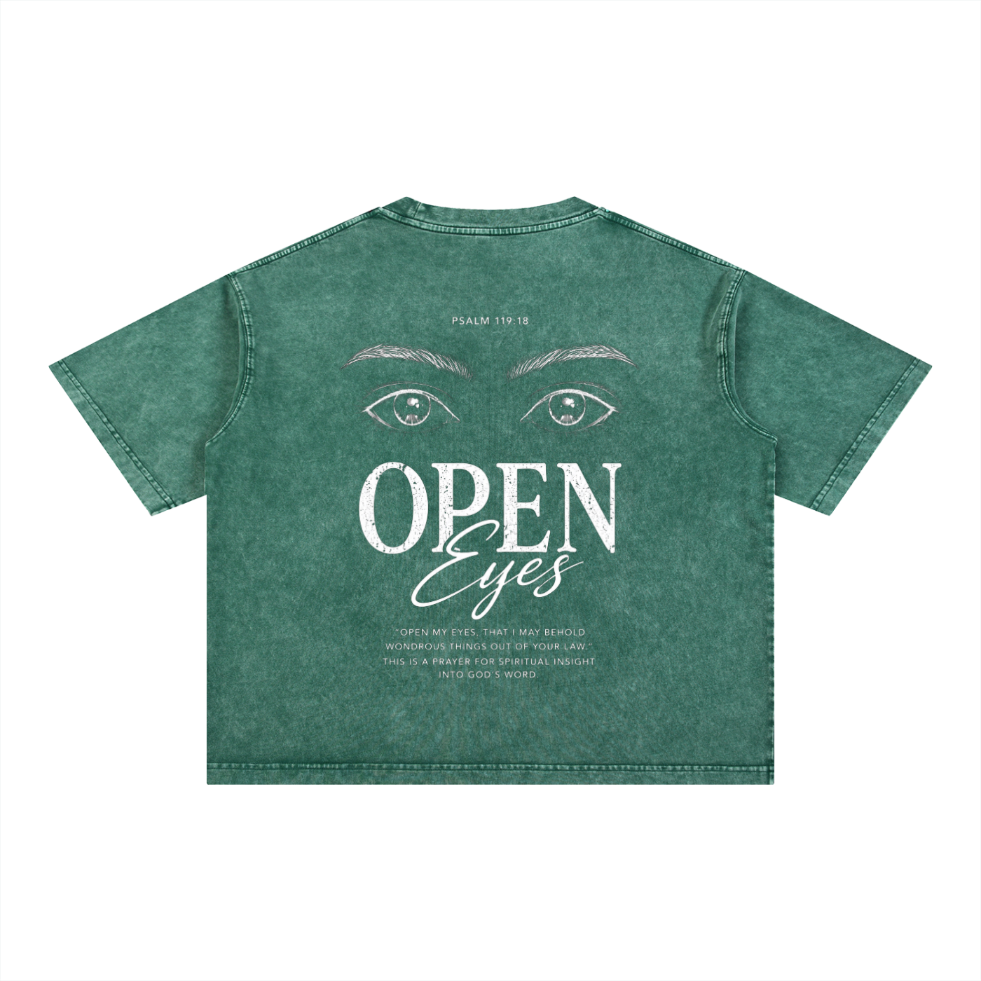 Open Eyes - Christian Tee - Mineral Wash Boxy Cotton T-Shirt
