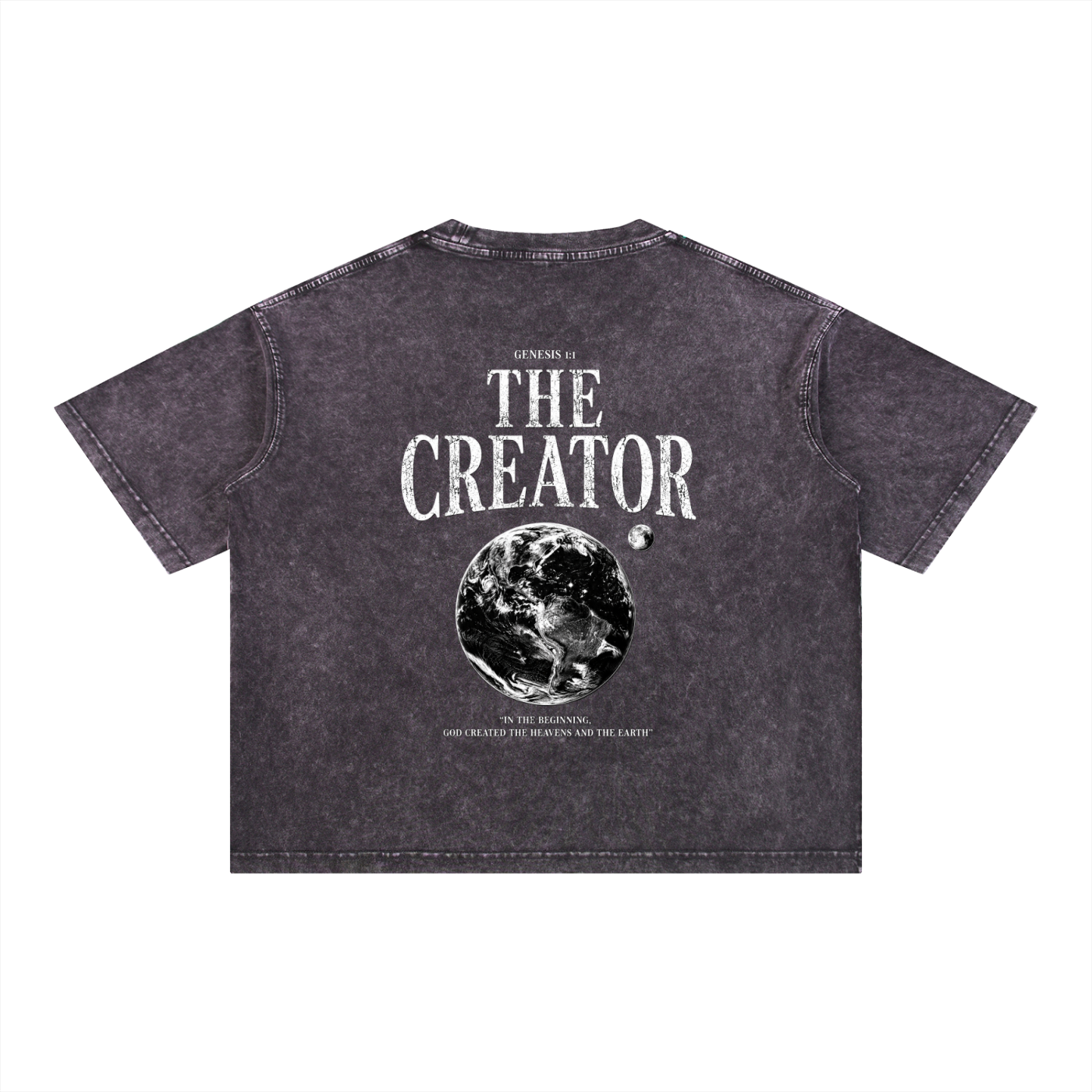 The Creator - Christian Tee - Mineral Wash Boxy Cotton T-Shirt