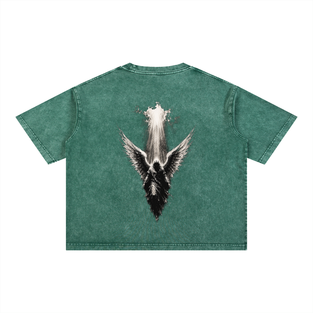 Guardian Angel - Christian Tee - Mineral Wash Boxy Cotton T-Shirt