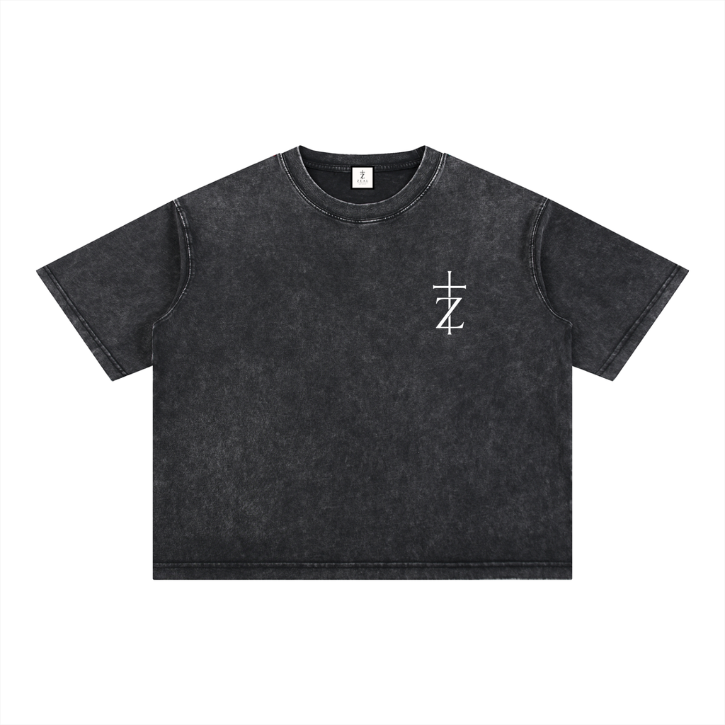 Our Savior - Christian Tee Mineral Wash Boxy Cotton T-Shirt