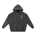 Zeal Threads Logo - Snow Wash Fleece Oversize Hoodie