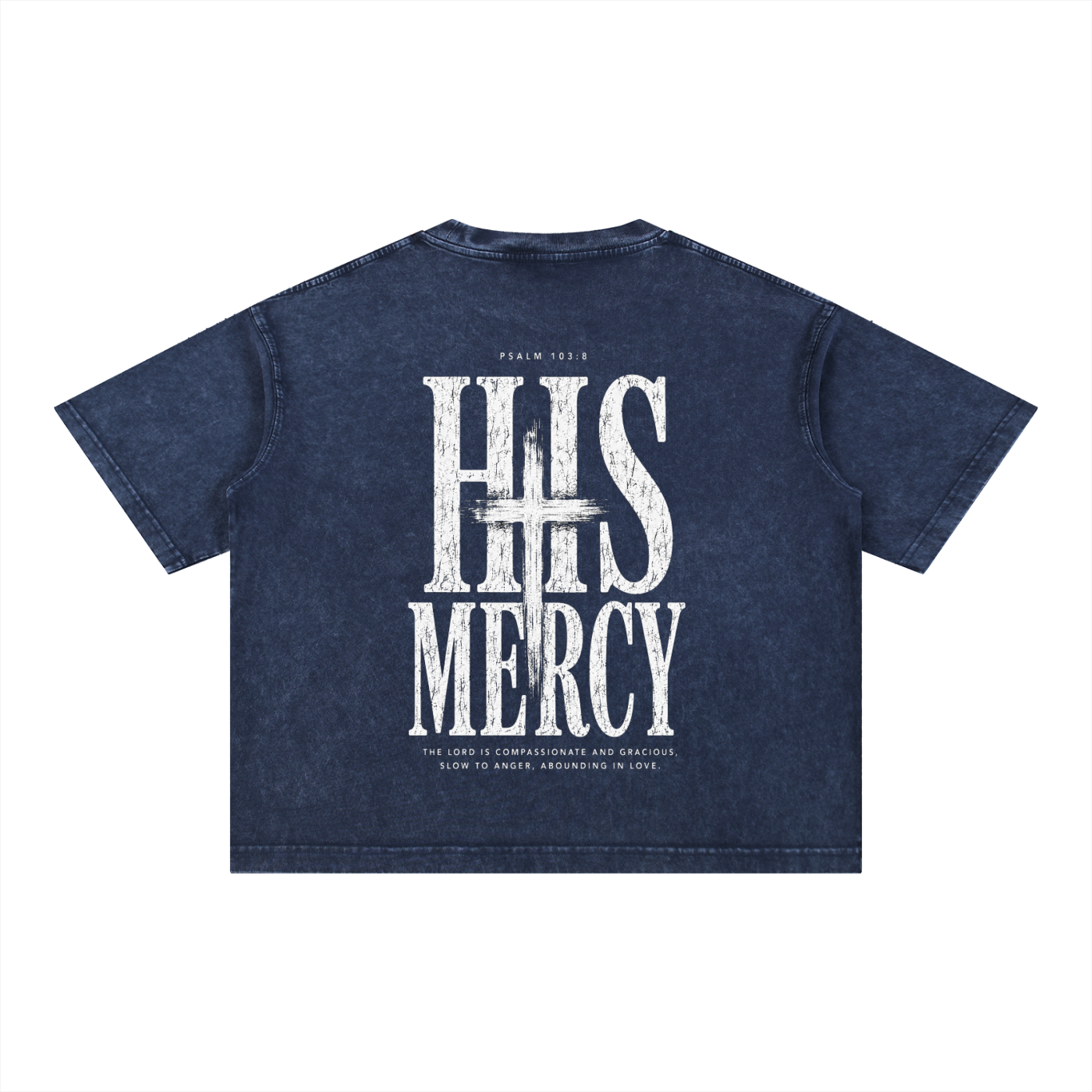 His Mercy - Christian Tee - Mineral Wash Boxy Cotton T-Shirt