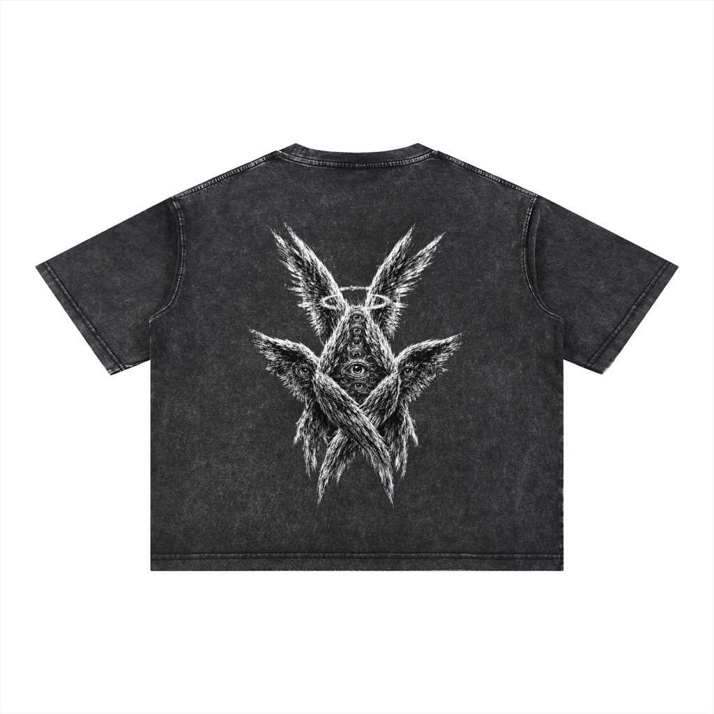 Angels - Christian Tee - Mineral Wash Boxy Cotton T-Shirt